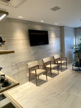 Sala de espera da clínica